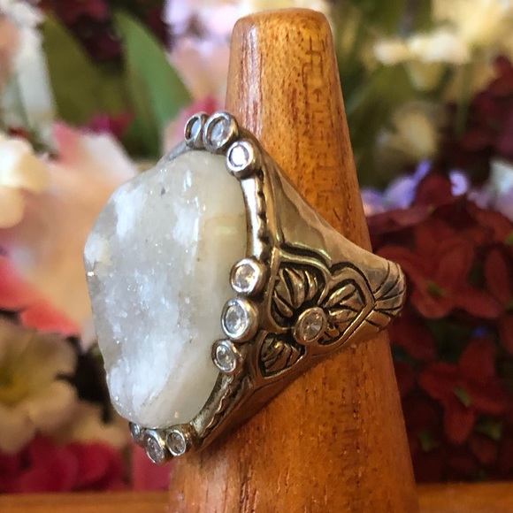 Silpada Sterling Druzy CZ Beauty in the Rough Ring - Picture 11 of 13